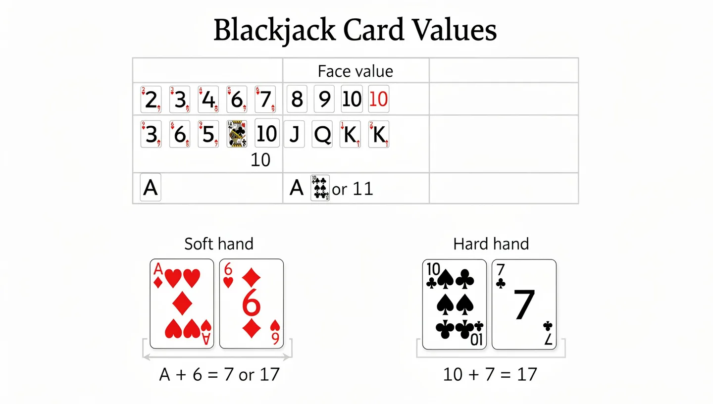 Card values in blackjack