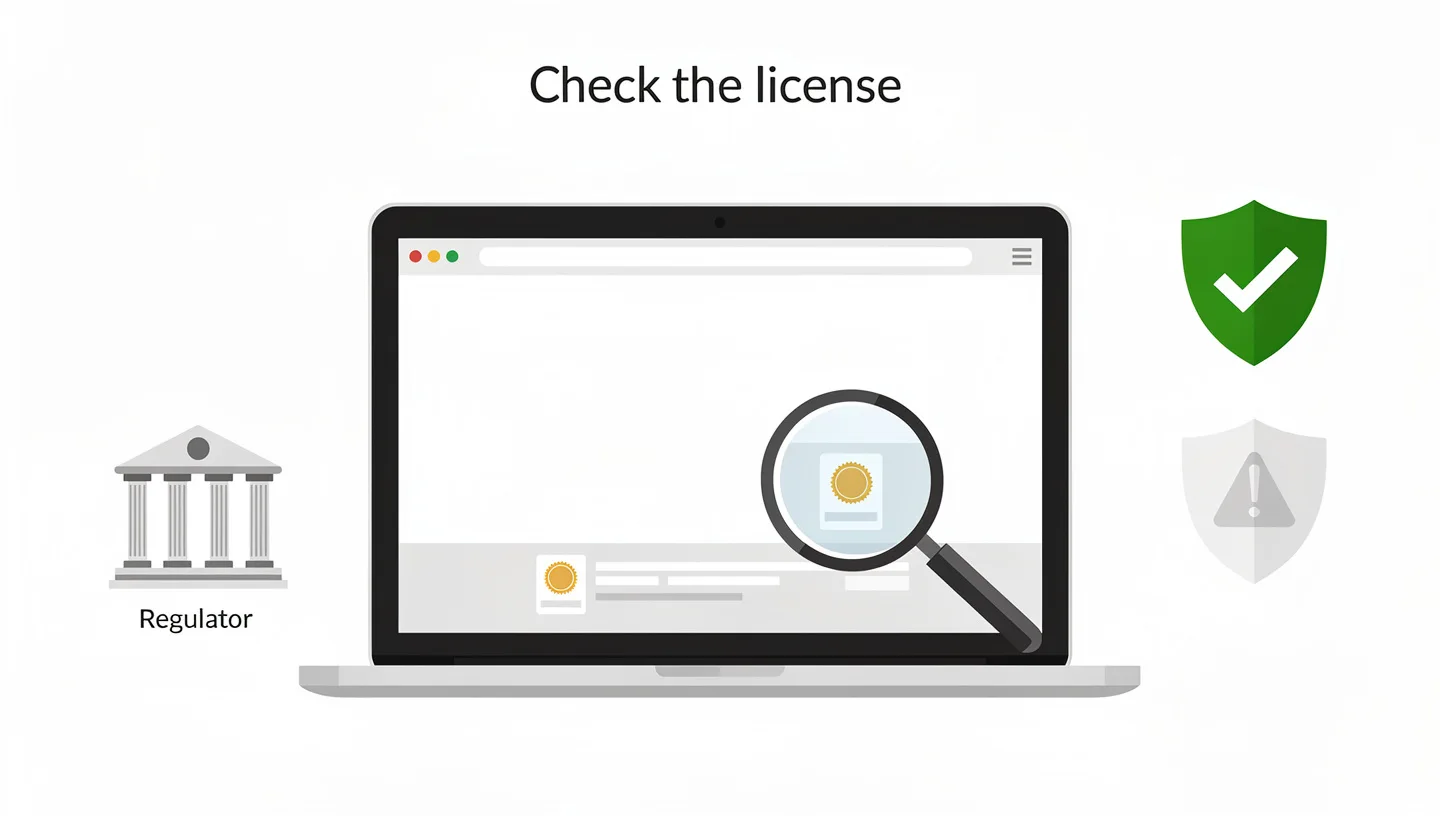 Check for a valid gambling license