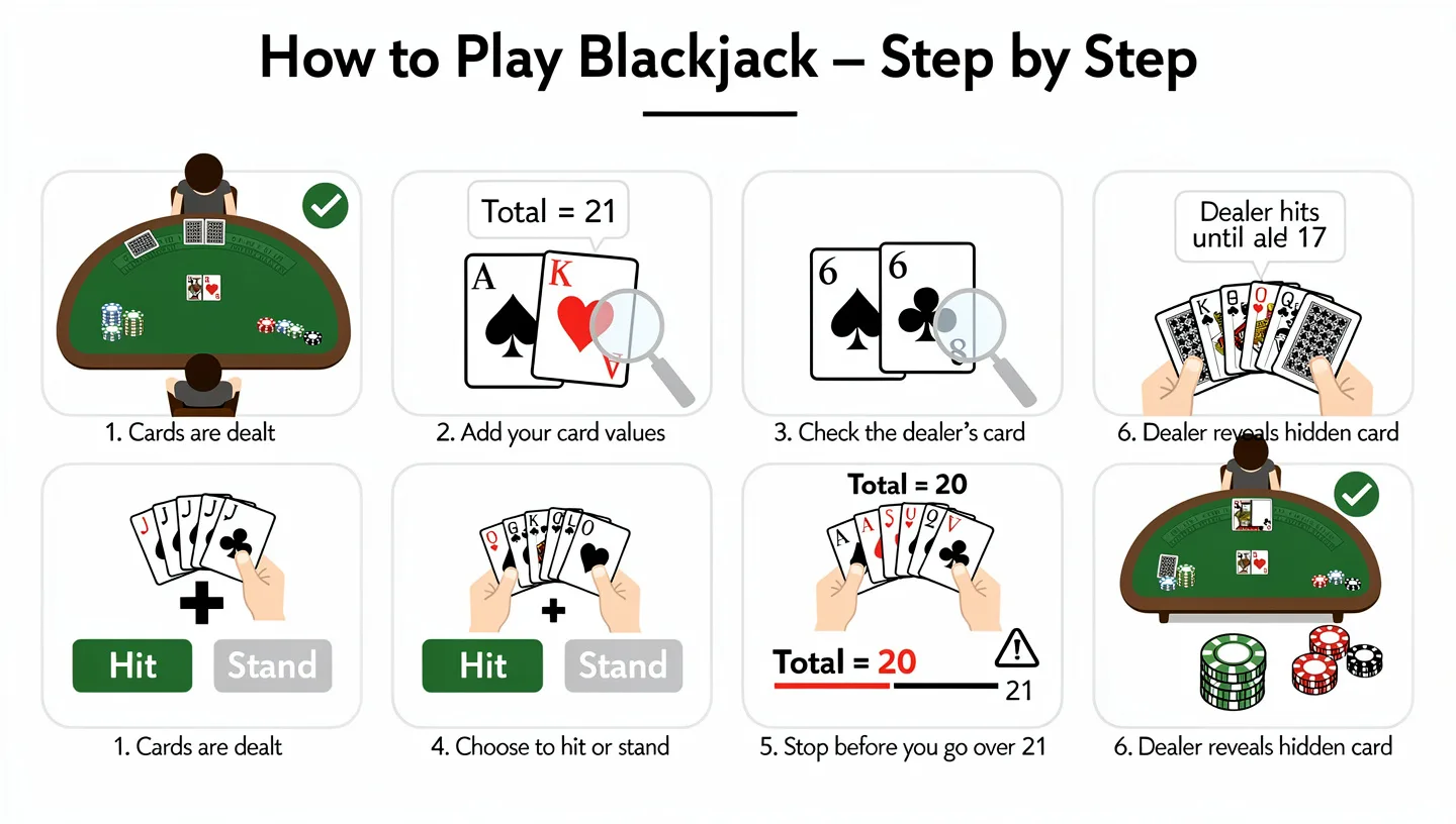 How to play blackjack step by step