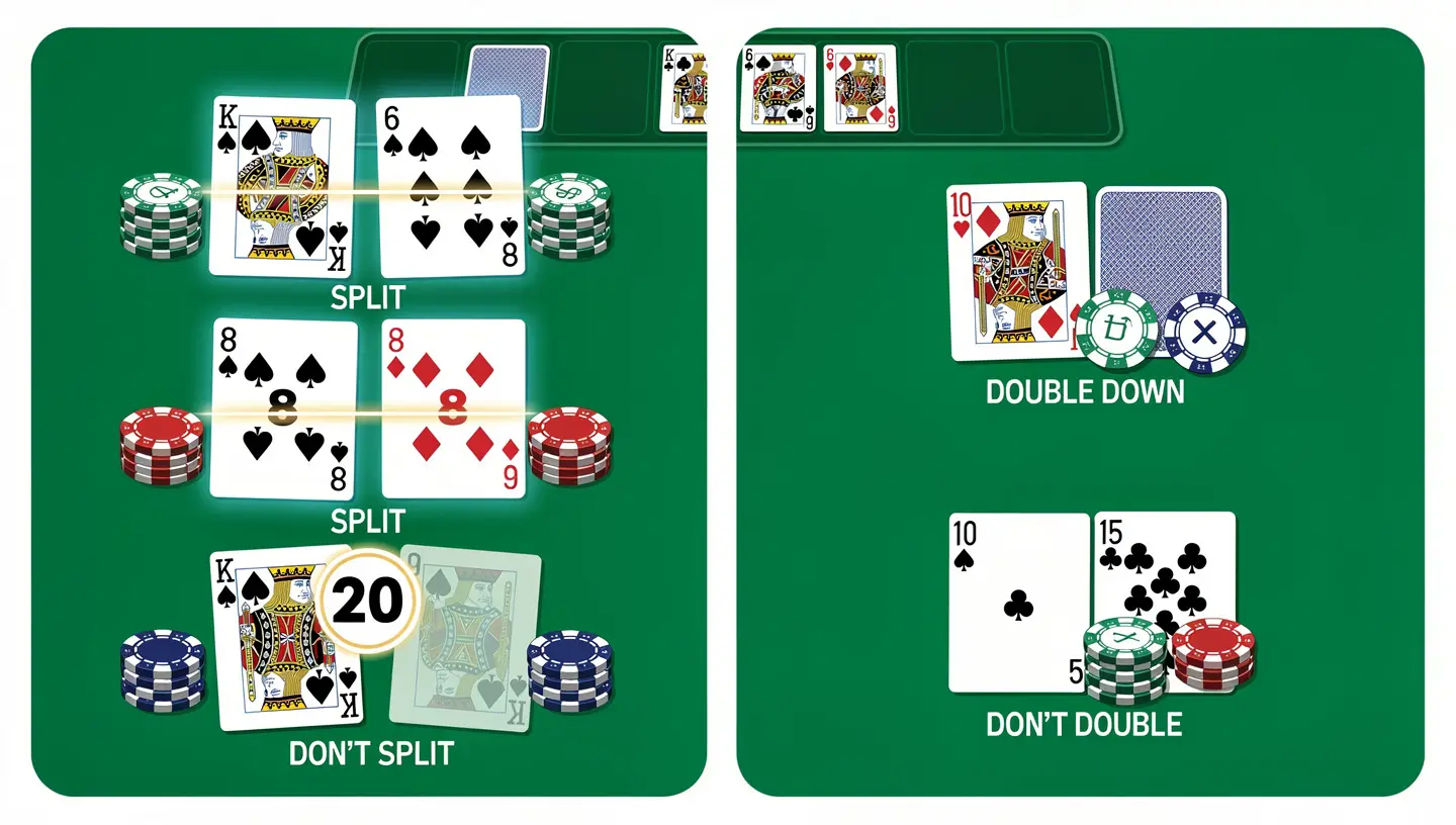 Splitting and doubling down