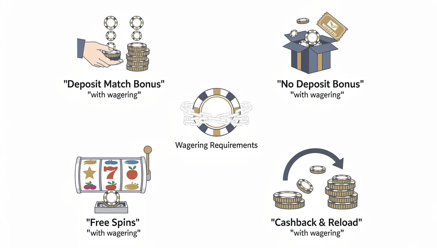 Types of Bonuses With Wagering Requirements