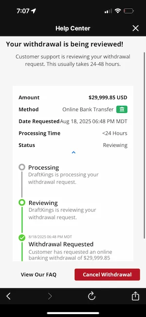 Wait for the Funds to Arrive