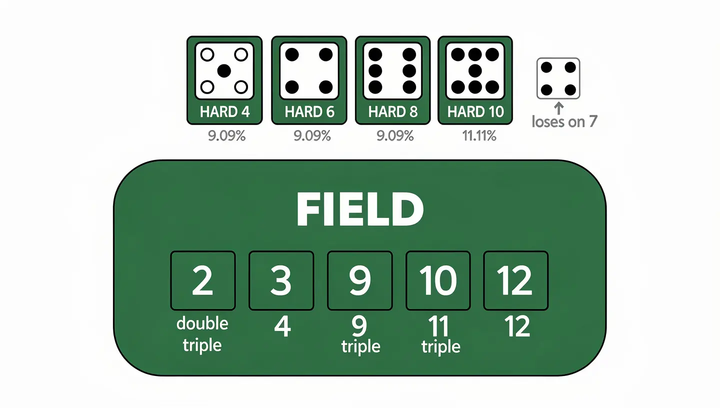 Field bet and Hardways