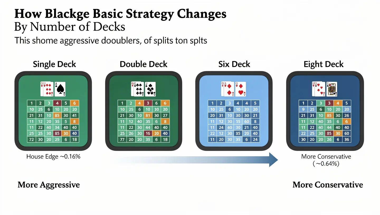 How the Chart Changes by Number of Decks