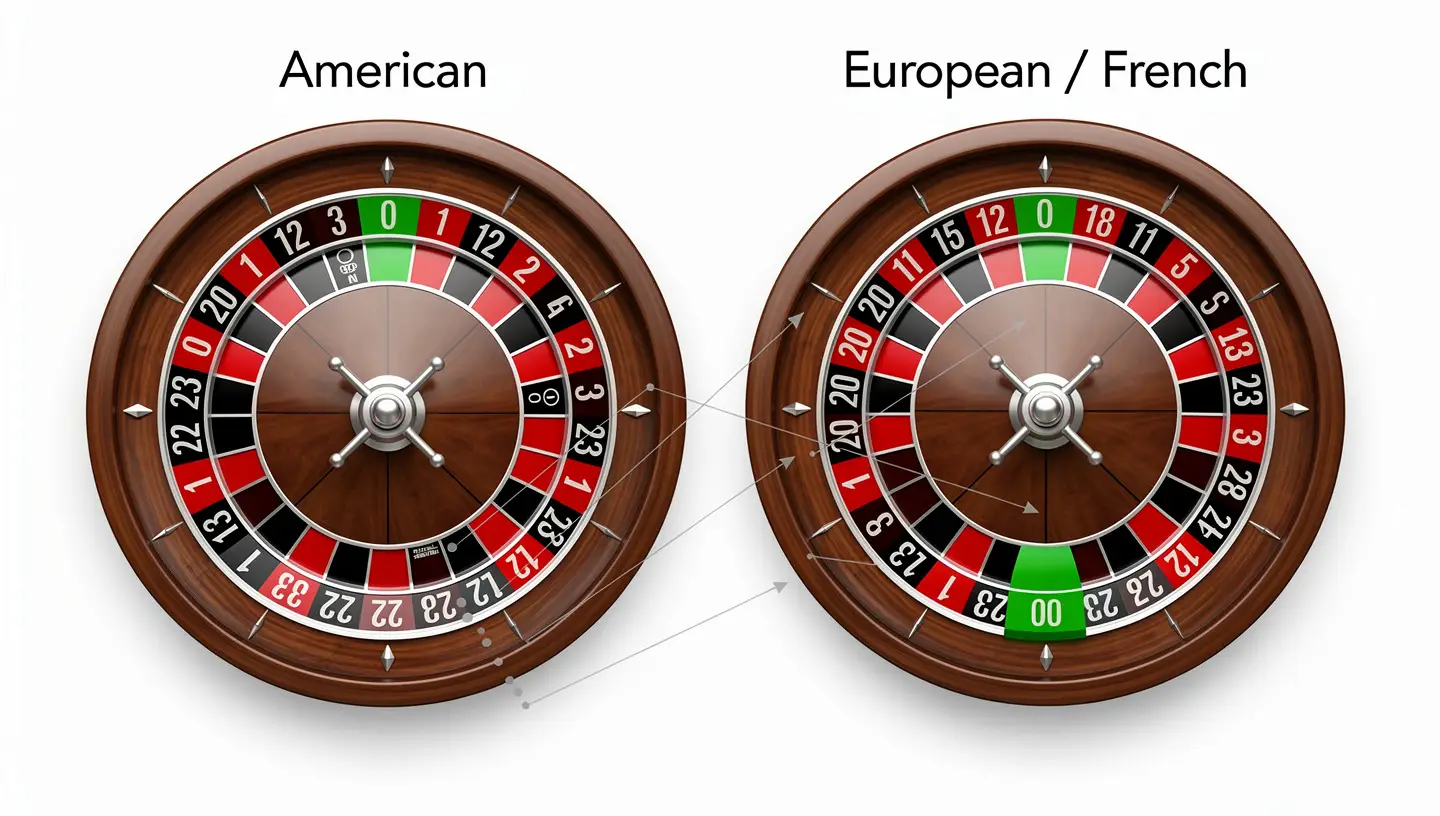 How the roulette wheels differ