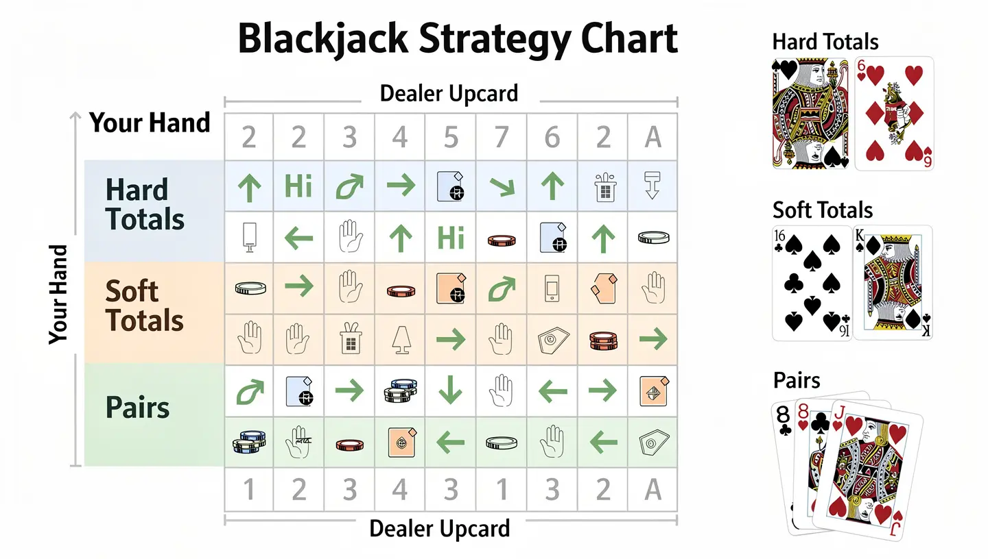 How to Read a Blackjack Strategy Chart