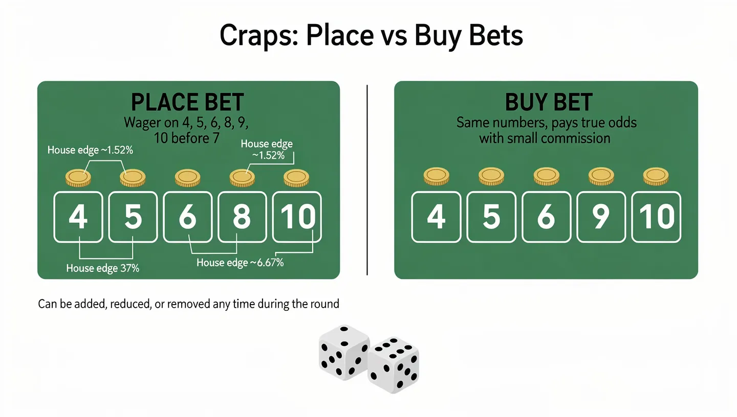 Place bets and Buy bets