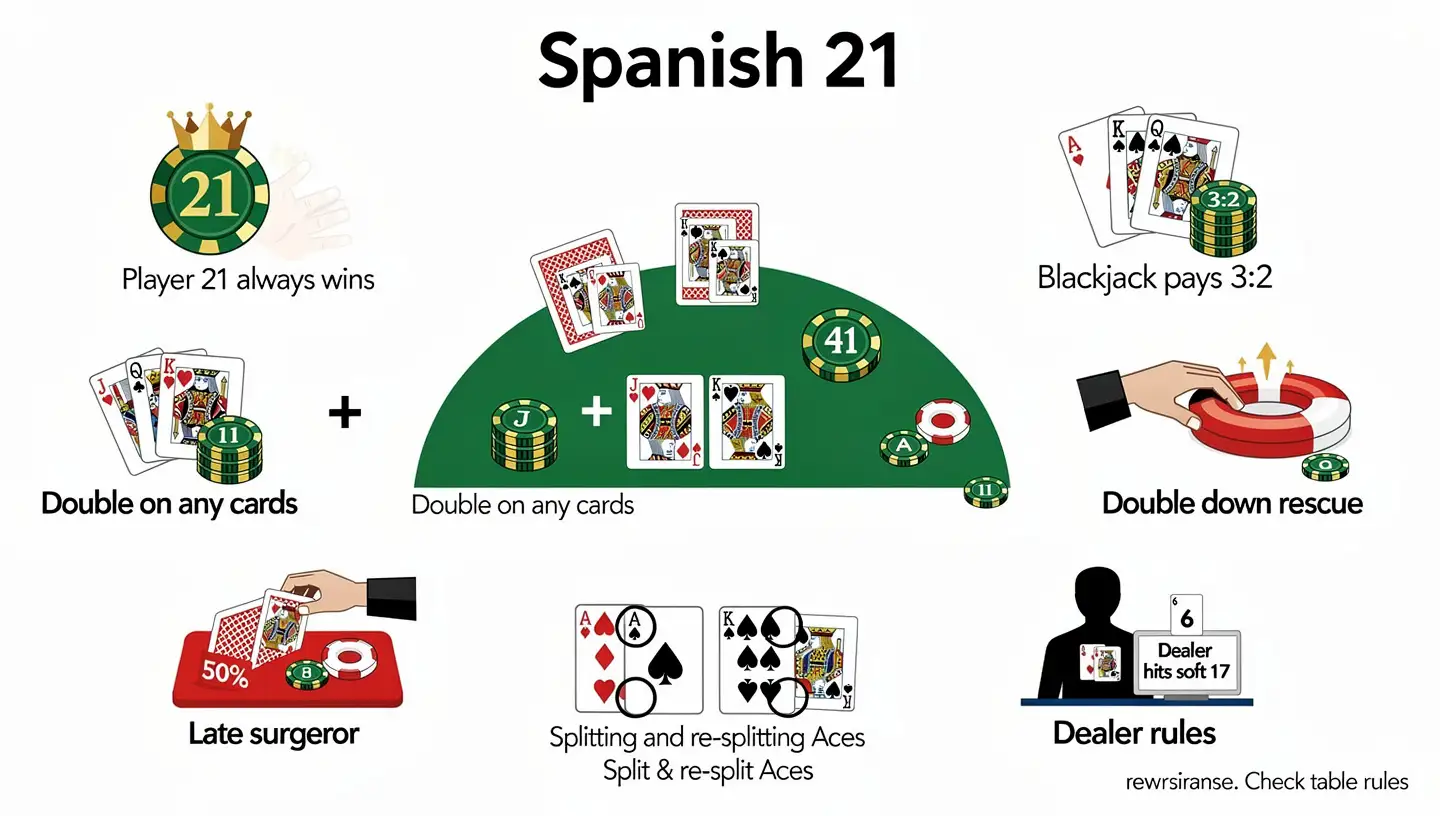 Spanish 21 Rules