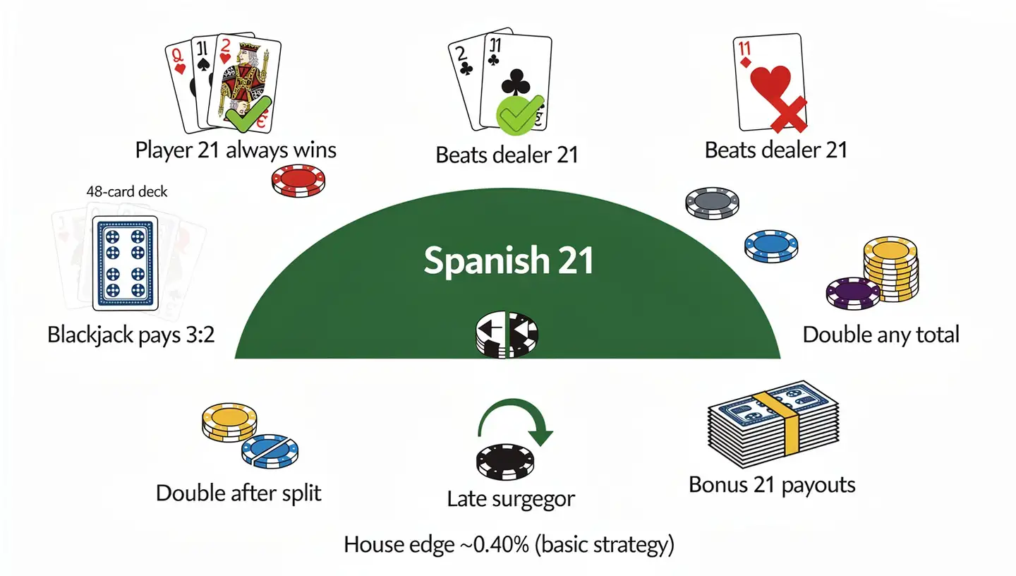 Spanish 21 at a Glance